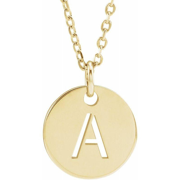 Personalized Initial Disc 16-18" Necklace