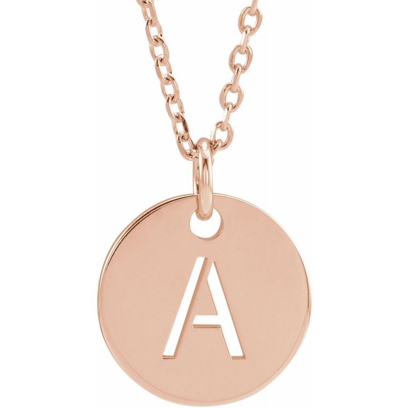 Personalized Initial Disc 16-18" Necklace