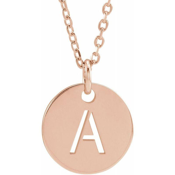 Personalized Initial Disc 16-18" Necklace