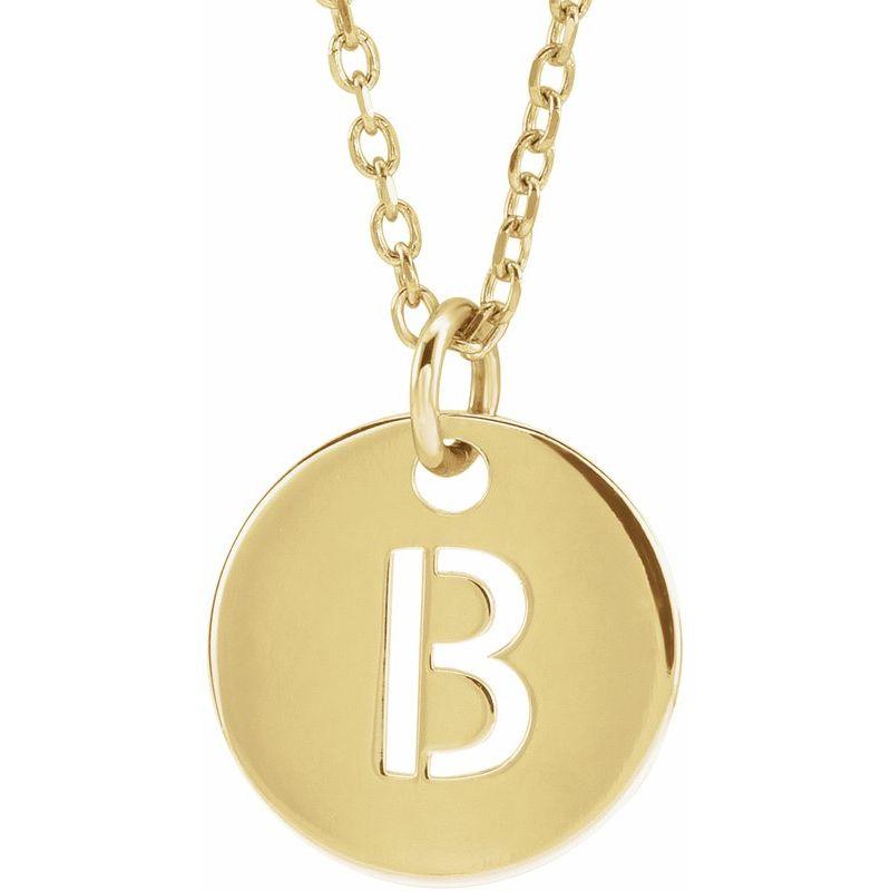 Personalized Initial Disc 16-18" Necklace