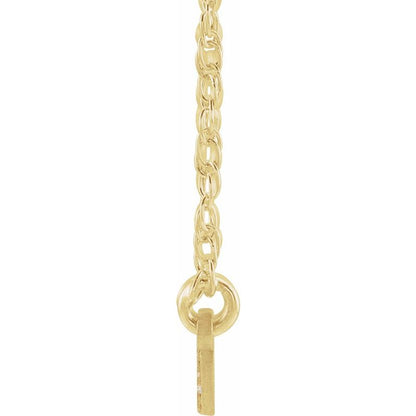 14K Gold Diamond Accented Couples Nameplate Necklace