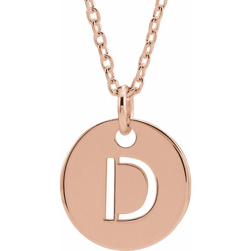 Personalized Initial Disc 16-18" Necklace