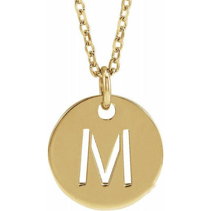 Personalized Initial Disc 16-18" Necklace