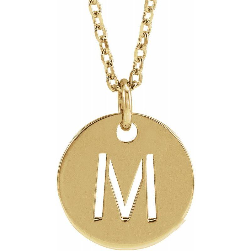 Personalized Initial Disc 16-18" Necklace