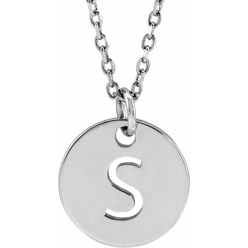 Personalized Initial Disc 16-18" Necklace