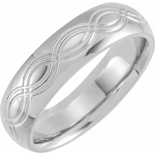 14K Gold 6mm-7mm-8mm Infinity Patterned Band