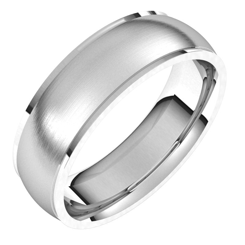 14K Gold Stepped Edge Men Band