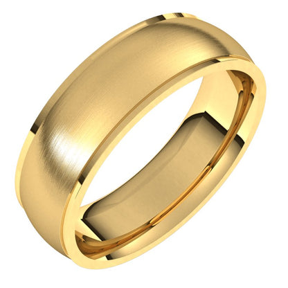14K Gold Stepped Edge Men Band
