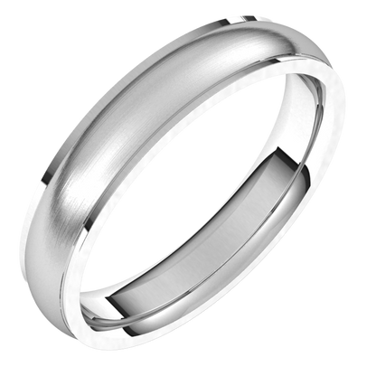 14K Gold Stepped Edge Men Band