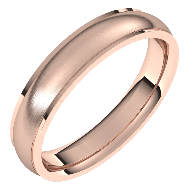14K Gold Stepped Edge Men Band