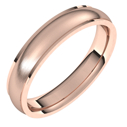 14K Gold Stepped Edge Men Band