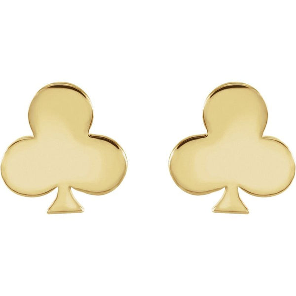 14K Gold Minimalist Card Game Lover Earrings