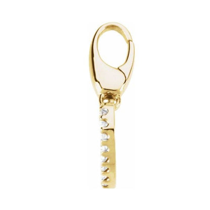 14K Gold Diamond Heart Charm