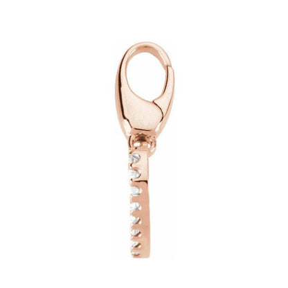 14K Gold Diamond Heart Charm