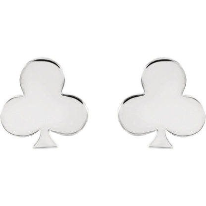 14K Gold Minimalist Card Game Lover Earrings