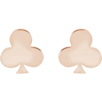 14K Gold Minimalist Card Game Lover Earrings