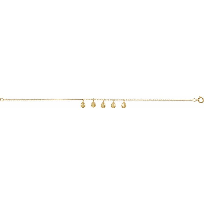 14K Gold Geometric 5-Station Bracelet