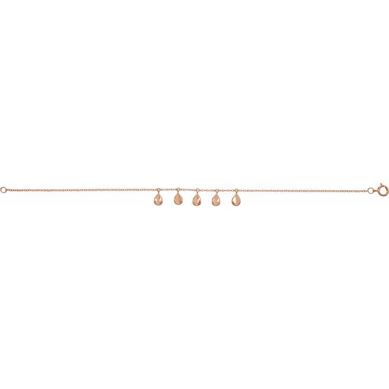 14K Gold Geometric 5-Station Bracelet