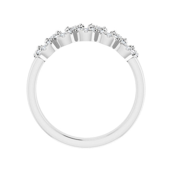 14K White Gold Diamond Halo Band