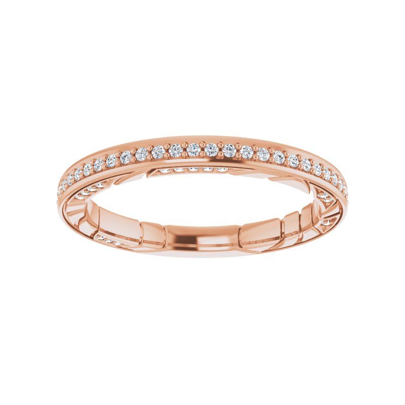 14K Gold Diamond Turn Around Band