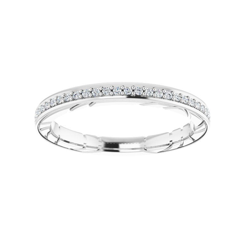 Platinum Faceted Anniversary Band