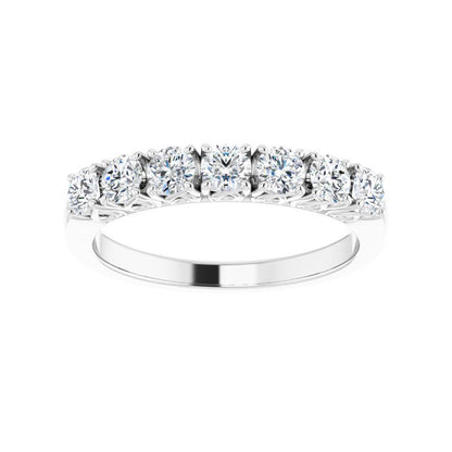 Platinum & Diamond 7- Stone Anniversary Band