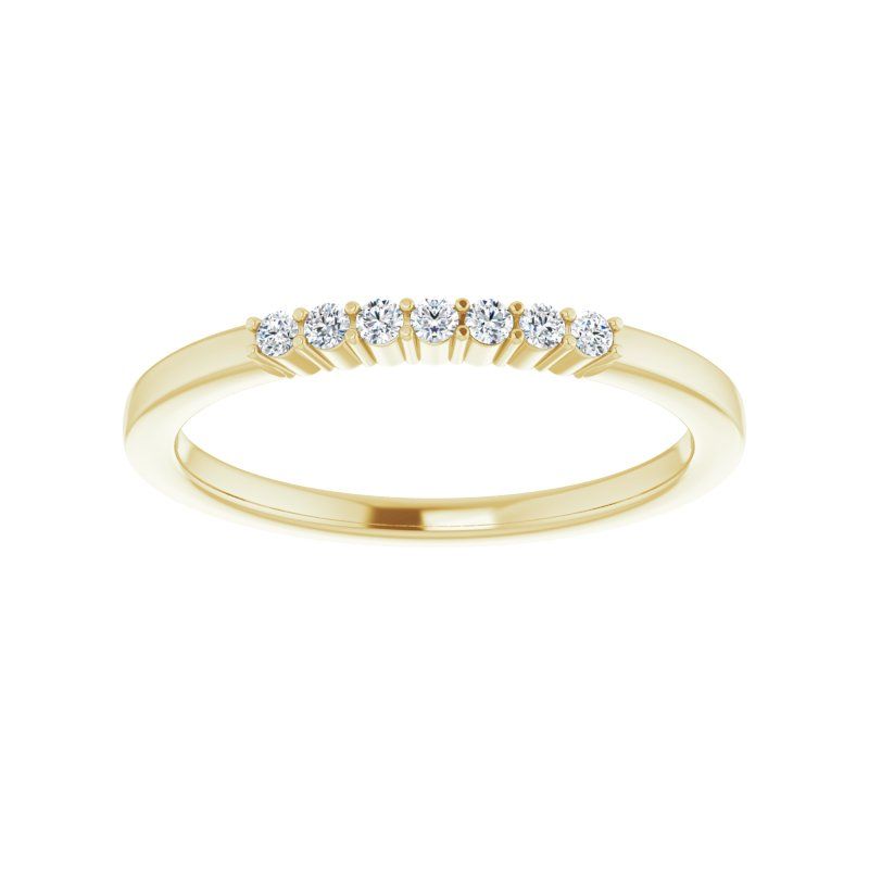 14K Gold 1.5 mm Diamond 7-Stone Band