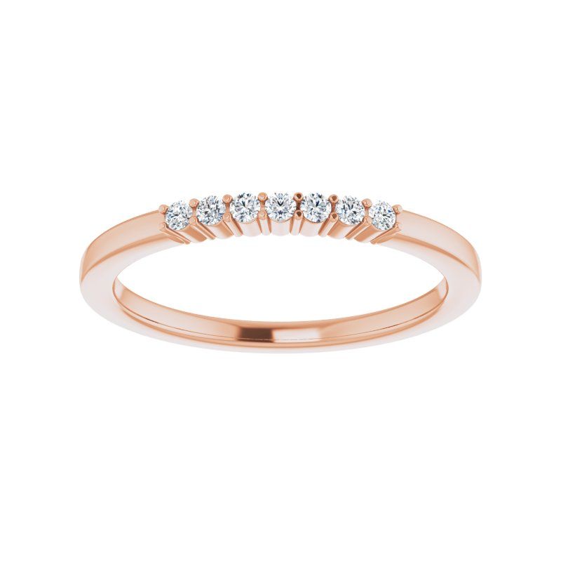 14K Gold 1.5 mm Diamond 7-Stone Band