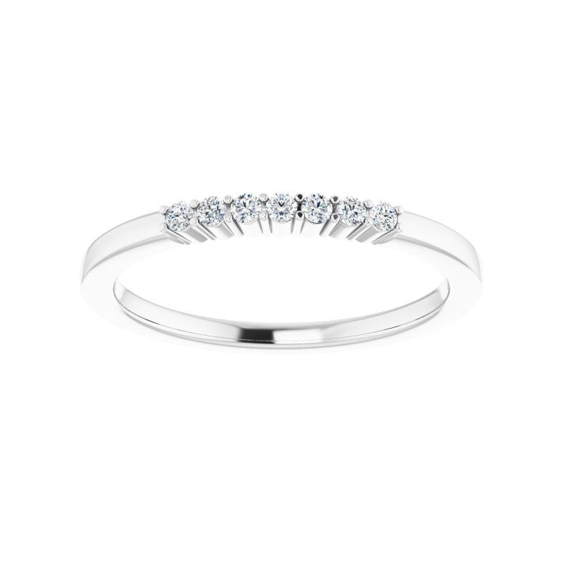 14K Gold 1.5 mm Diamond 7-Stone Band