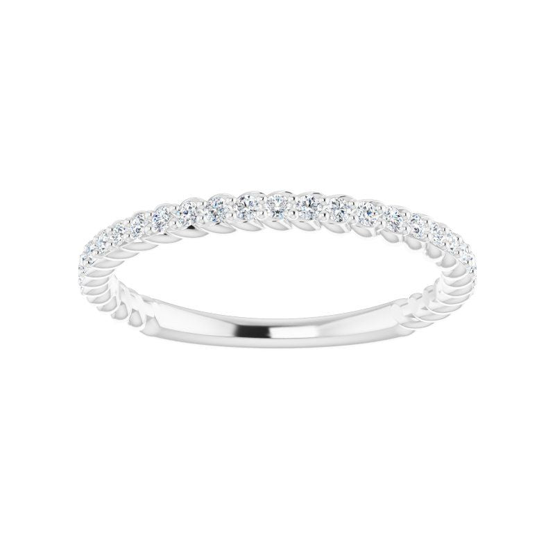 Platinum Diamond Rope Anniversary Band