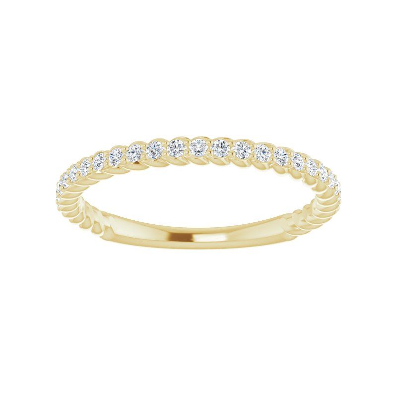 14K Gold Diamond Rope Band