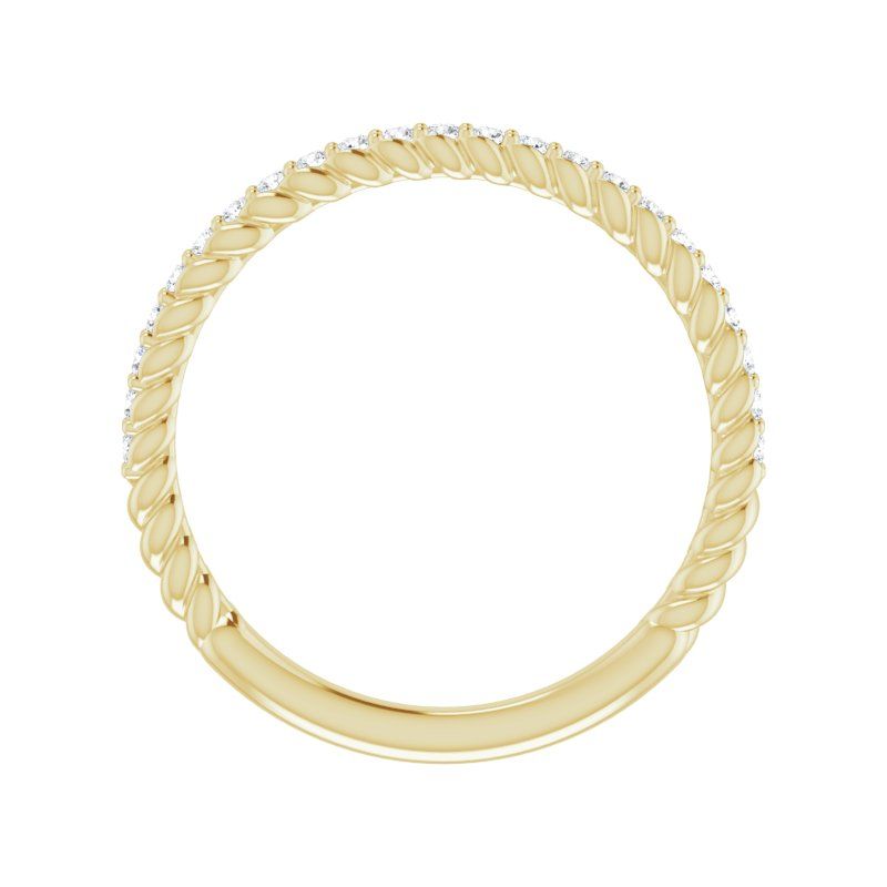 14K Gold Diamond Rope Band