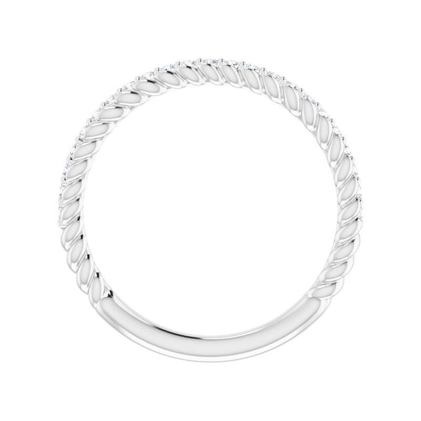 Platinum Diamond Rope Anniversary Band