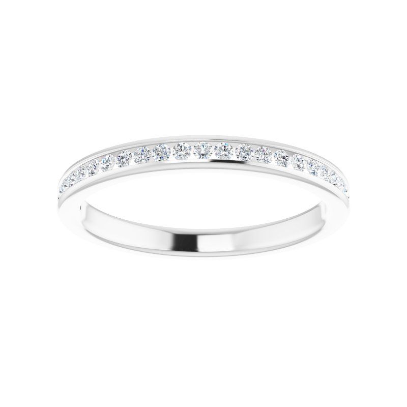 Platinum Channel Diamond Classic Anniversary Band