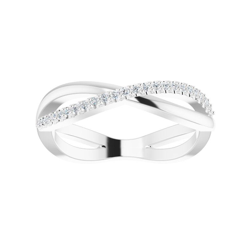 Platinum Diamond Infinity-Inspired Anniversary Band