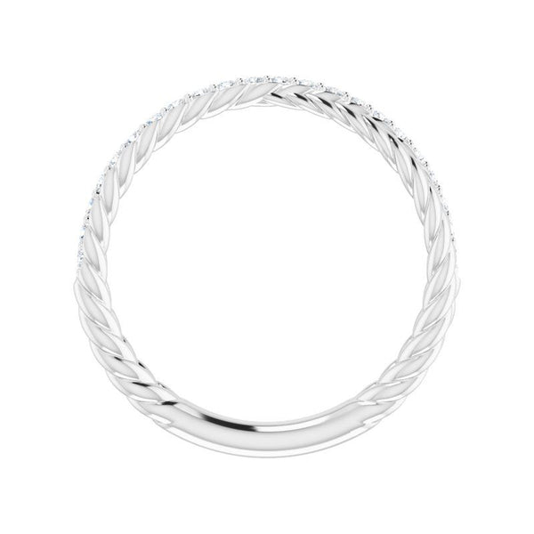 Platinum Diamond Braided Anniversary Band