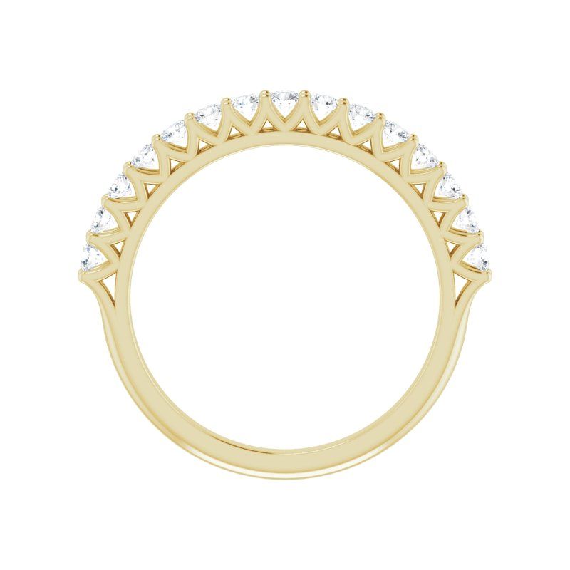 14K Gold Round Diamond Band