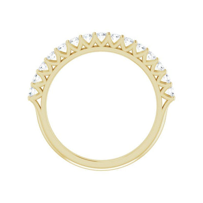 14K Gold Round Diamond Band