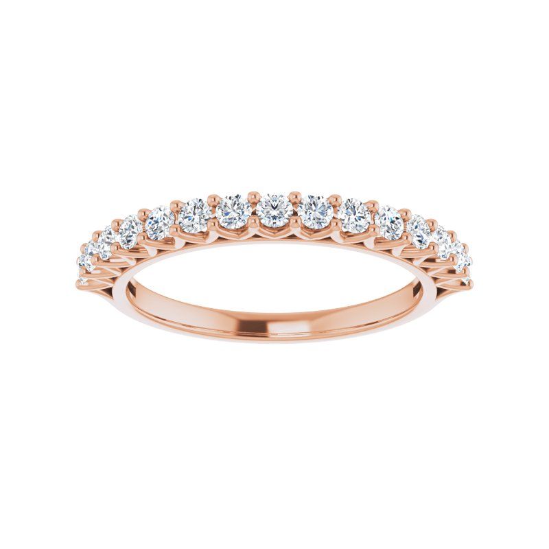 14K Gold Round Diamond Band