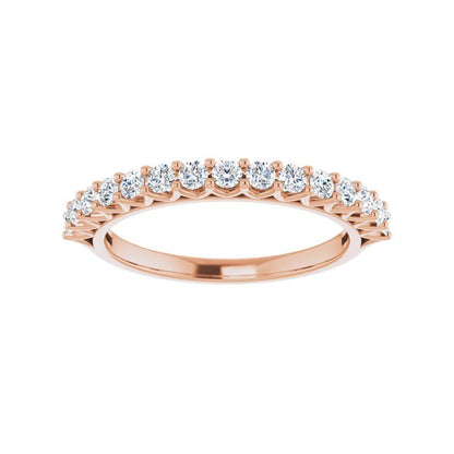 14K Gold Round Diamond Band