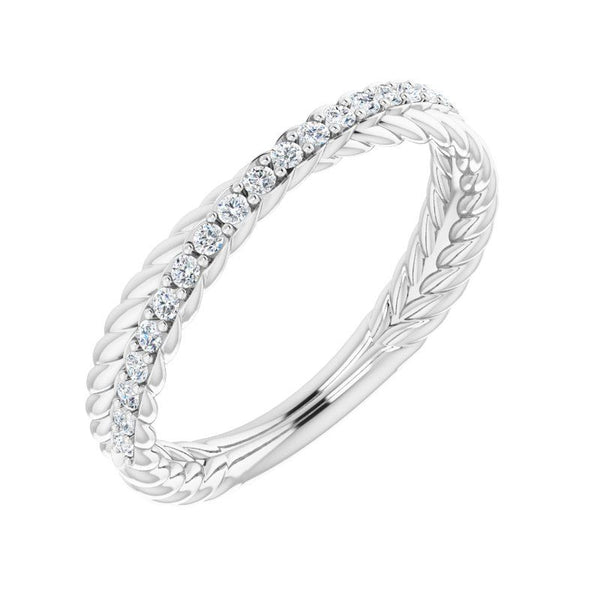 Platinum Diamond Braided Anniversary Band