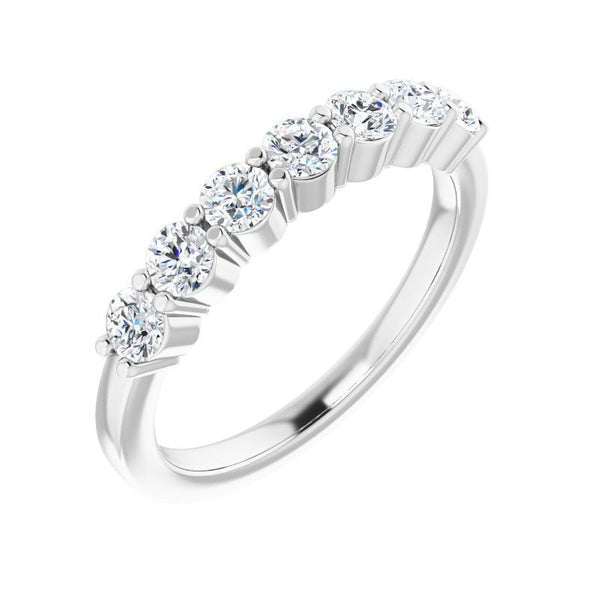 14K Gold Diamond 7- Stone Band