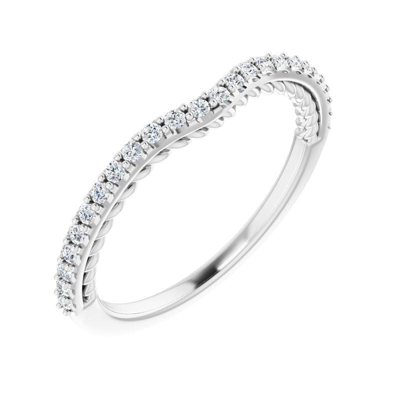 Platinum Diamond Matching Classic Band