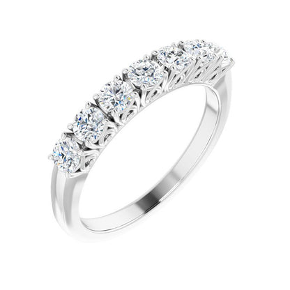 Platinum & Diamond 7- Stone Anniversary Band