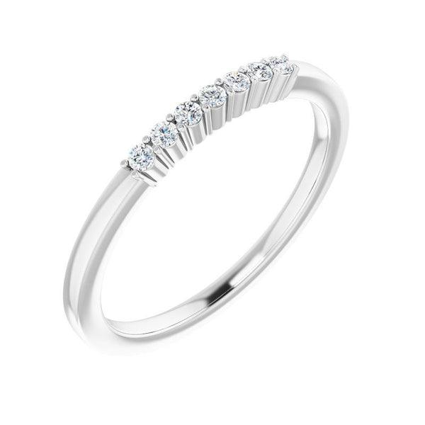 14K Gold 1.5 mm Diamond 7-Stone Anniversary Band