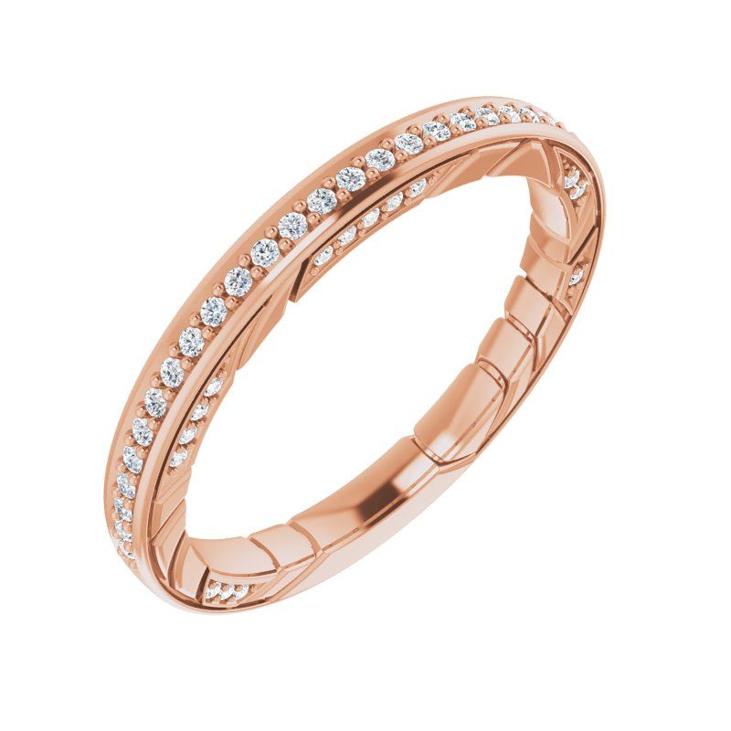 14K Gold Diamond Turn Around Band