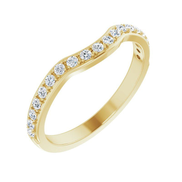 14K Gold Diamond Matching  Band