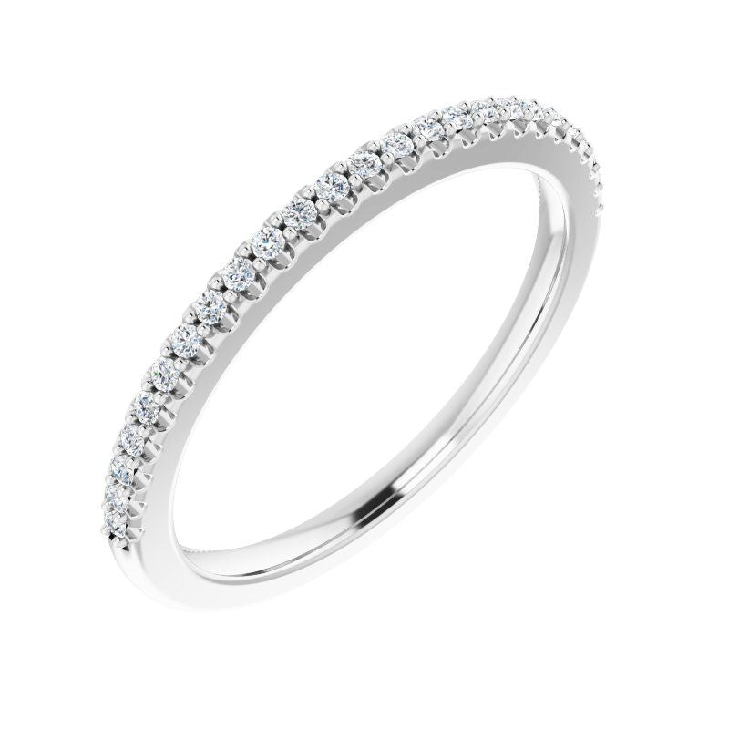 Platinum Diamond Classic Pave Anniversary Band