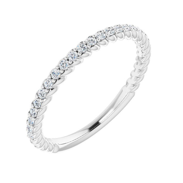 14K Gold Diamond Rope Band