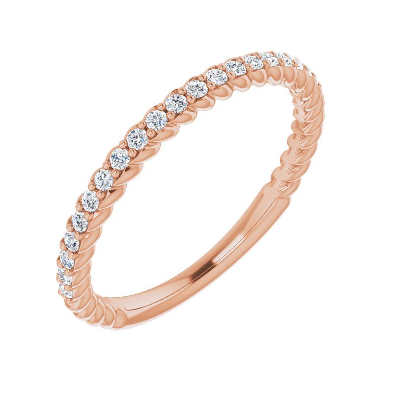 14K Gold Diamond Rope Band